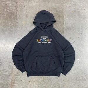 Travis Scott Astroworld Wish You Were Here Black Sweatshirt Hoodie Size Medium